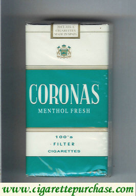 Coronas 100s Menthol Fresh filter cigarettes